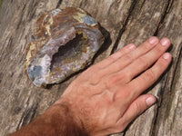 Natural Amethyst Agate Geode Specimens  x 2 From Madagascar - TopRock