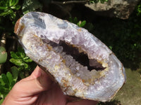 Natural Amethyst Agate Geode Specimens  x 2 From Madagascar - TopRock