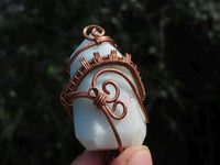 Polished Mixed Jewellery Free Forms With Copper Art Wire Pendants x 6 From Southern Africa - TopRock