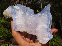 Natural Blue Lace Agate Geode Specimens  x 4 From Malawi - Toprock Gemstones and Minerals 