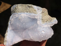 Natural Blue Lace Agate Geode Specimens  x 4 From Malawi - Toprock Gemstones and Minerals 