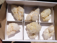 Natural Cascading Cathedral Window Quartz Formations  x 6 From Madagascar - TopRock