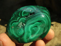 Polished Flower Banded Malachite Free Forms  x 12 From Congo - Toprock Gemstones and Minerals 