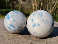 Polished Blue Spotted Spinel Spheres x 6 From Madagascar - TopRock