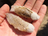 Natural Drusi Quartz Coated Calcite Crystals  x 20 From Alberts Mountain, Lesotho - Toprock Gemstones and Minerals 