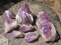 Natural Jacaranda Amethyst Crystal Specimens  x 7 From Mumbwa, Zambia - TopRock