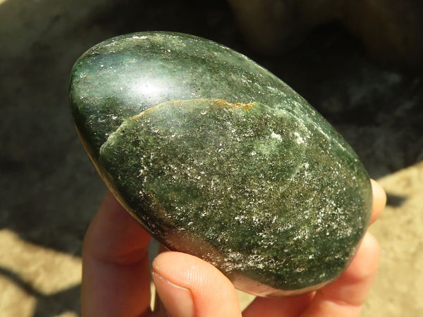 Polished Emerald Fuchsite Quartz Standing Free Forms  x 6 From Madagascar - Toprock Gemstones and Minerals 