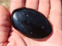 Polished Schorl Black Tourmaline Palm Stones  x 35 From Madagascar - Toprock Gemstones and Minerals 