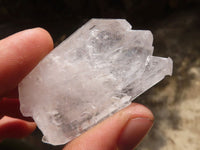 Natural Single Etched Clear Quartz Crystals  x 35 From Mpika, Zambia - Toprock Gemstones and Minerals 