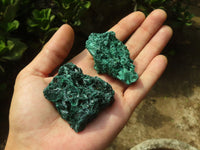 Natural Chatoyant Silky Malachite Specimens  x 12 From Kasompe, Congo - Toprock Gemstones and Minerals 