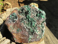 Natural Drusi Quartz Coated Malachite On Red Copper Dolomite  x 1 From Likasi, Congo - Toprock Gemstones and Minerals 