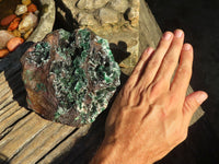 Natural Drusi Quartz Coated Malachite On Red Copper Dolomite  x 1 From Likasi, Congo - Toprock Gemstones and Minerals 