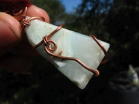 Polished Mixed Jewellery Free Forms With Copper Art Wire Pendants x 6 From Southern Africa - TopRock