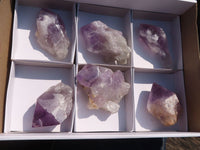 Natural Jacaranda Amethyst Crystal Specimens  x 6 From Mumbwa, Zambia - Toprock Gemstones and Minerals 