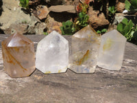 Polished Gorgeous Selection Of Girasol Pearl Quartz Points  x 4 From Madagascar - TopRock