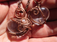 Polished Mixed Jewellery Free Forms With Copper Art Wire Pendants x 6 From Southern Africa - TopRock