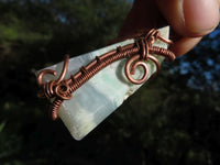 Polished Mixed Jewellery Free Forms With Copper Art Wire Pendants x 6 From Southern Africa - TopRock