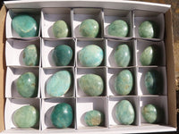 Polished  Blue Amazonite Palm Stones  x 20 From Madagascar