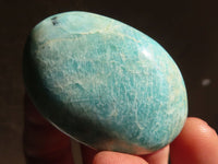 Polished  Blue Amazonite Palm Stones  x 20 From Madagascar