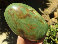 Polished Green Chrysoprase Standing Free Forms  x 2 From Madagascar - TopRock