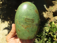 Polished Green Chrysoprase Standing Free Forms  x 2 From Madagascar - TopRock