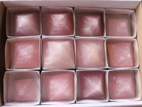 Polished Gemmy Pink Rose Quartz Pyramids  x 12 From Madagascar - TopRock