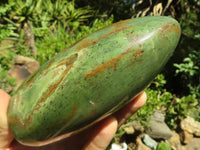 Polished Green Chrysoprase Standing Free Forms  x 2 From Madagascar - TopRock