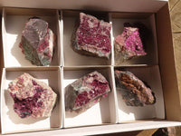 Natural Pink Salrose Cobaltion Dolomite Specimens  x 6 From Kakanda, Congo