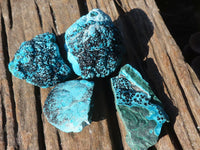 Natural Malacholla (Malachite & Chrysocolla) Specimens  x 6 From Kulukuluku, Congo - Toprock Gemstones and Minerals 