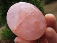 Polished Gemmy Pink Rose Quartz Palm Stones  x 12 From Madagascar - Toprock Gemstones and Minerals 