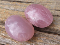 Polished Gemmy Pink Rose Quartz Palm Stones  x 12 From Madagascar - Toprock Gemstones and Minerals 