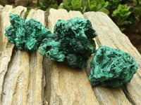 Natural Chatoyant Silky Malachite Specimens  x 12 From Kasompe, Congo - Toprock Gemstones and Minerals 