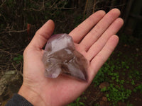 Polished Smokey Amethyst Window Quartz Crystals  x 6 From Akansobe, Madagascar - TopRock