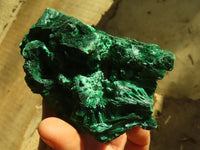 Natural Chatoyant Silky Malachite Specimens  x 2 From Kasompe, Congo