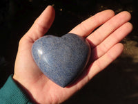 Polished Blue Lazulite Hearts  x 6 From Madagascar - Toprock Gemstones and Minerals 