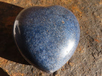 Polished Blue Lazulite Hearts  x 6 From Madagascar - Toprock Gemstones and Minerals 