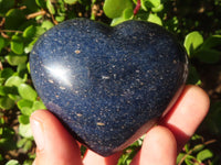 Polished Blue Lazulite Hearts  x 6 From Madagascar - Toprock Gemstones and Minerals 