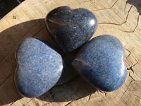 Polished Blue Lazulite Hearts  x 6 From Madagascar - Toprock Gemstones and Minerals 