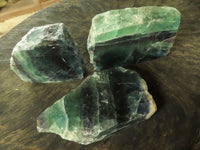 Polished Watermelon Fluorite Standing Slabs  x 3 From Uis, Namibia - TopRock