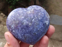 Polished Purple Lepidolite Hearts  x 6 From Madagascar - Toprock Gemstones and Minerals 