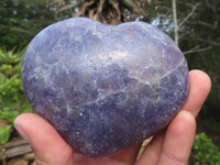 Polished Purple Lepidolite Hearts  x 6 From Madagascar - Toprock Gemstones and Minerals 