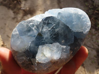 Polished Blue Celestite Egg Geodes  x 2 From Sakoany, Madagascar