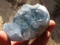 Polished Blue Celestite Egg Geodes  x 2 From Sakoany, Madagascar