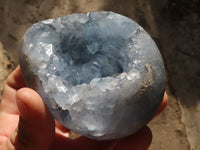 Polished Blue Celestite Egg Geodes  x 2 From Sakoany, Madagascar