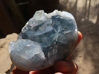 Polished Blue Celestite Egg Geodes  x 2 From Sakoany, Madagascar