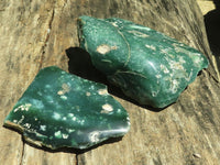 Polished Emerald Mtorolite / Chrome Chrysoprase Plates  x 2 From Zimbabwe - TopRock