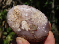 Polished Coral Flower Agate Palm Stones  x 12 From Maintirano, Madagascar - TopRock