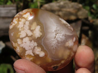 Polished Coral Flower Agate Palm Stones  x 12 From Maintirano, Madagascar - TopRock