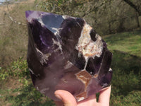 Polished Large Double Terminated Smokey Window Amethyst Crystal  x 1 From Ankazobe, Madagascar - TopRock