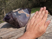 Polished Large Double Terminated Smokey Window Amethyst Crystal  x 1 From Ankazobe, Madagascar - TopRock